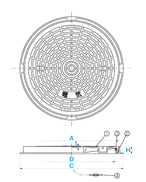R20K / 電設用ハンドホール鉄蓋