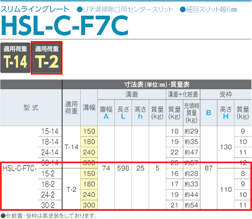 HSL-C-F7C-2 / スリムライングレート